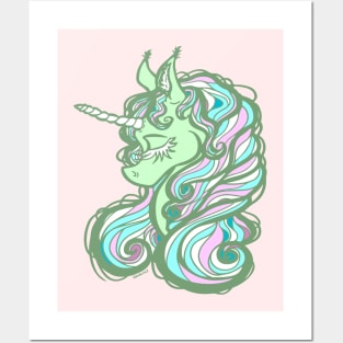 Mint Unicorn Posters and Art